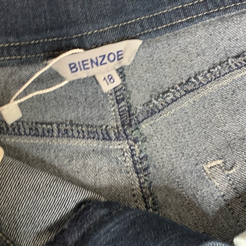 Bienzoe Girls Dark Denim Shorts Size 18 - Picture 4 of 8